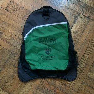 Black and green lightweight backpack